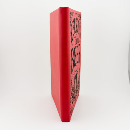 Reasons I Need a Beer journal, angled view of engraved cover