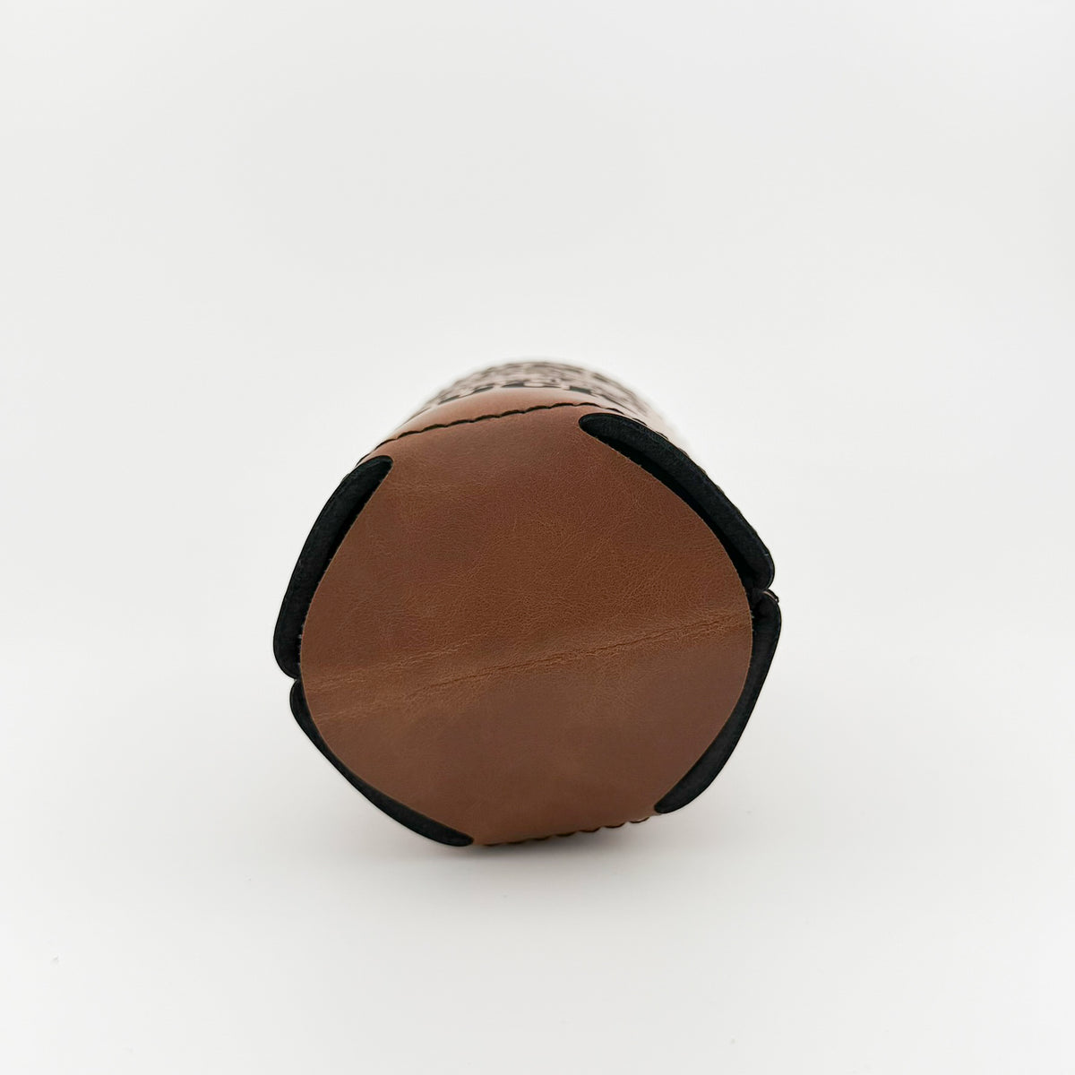 Bottom of leatherette can cooler