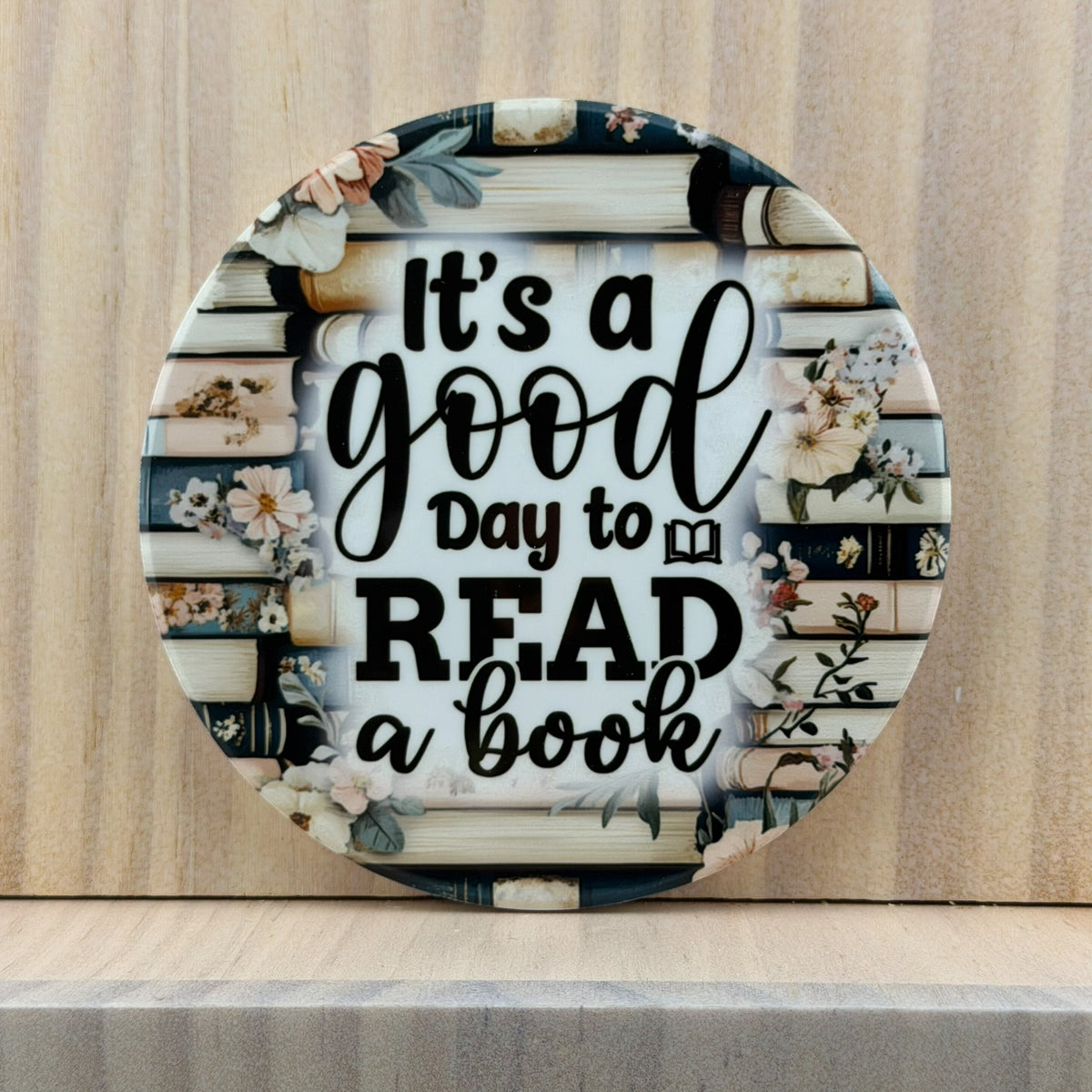 Book Lover Ceramic Coaster - Good Day to Read a Book