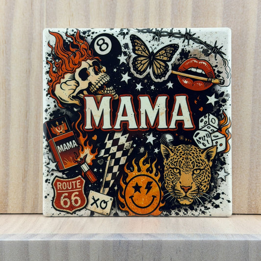Mama Ceramic Coaster - Rocker Mama