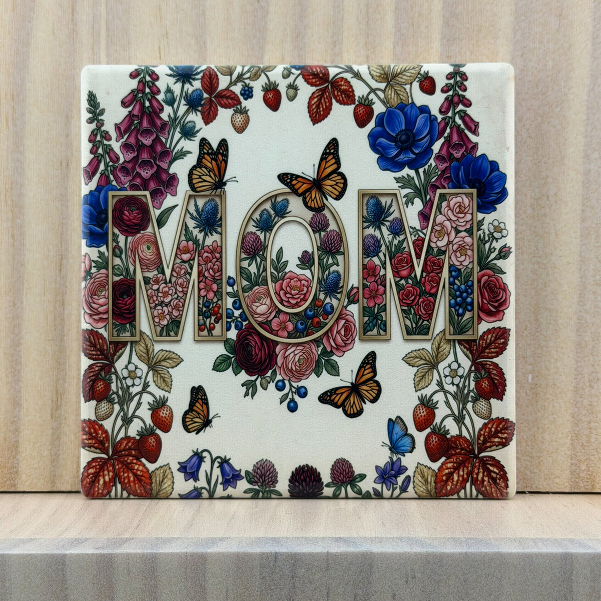 Mama Ceramic Coaster - Berry Garden Mom