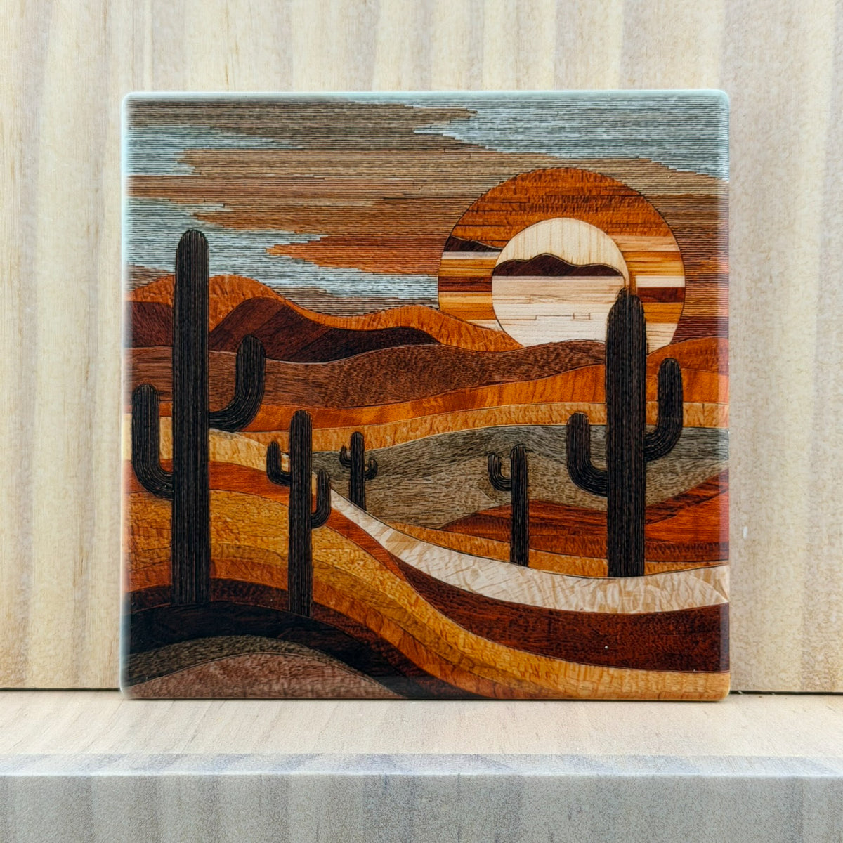 Western & Wildlife Ceramic Coaster - Desert Sunset