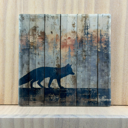 Western & Wildlife Ceramic Coaster - Fox