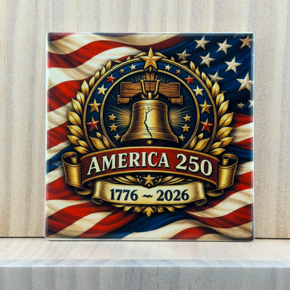 America 250 Ceramic Coaster - America 250 Bell