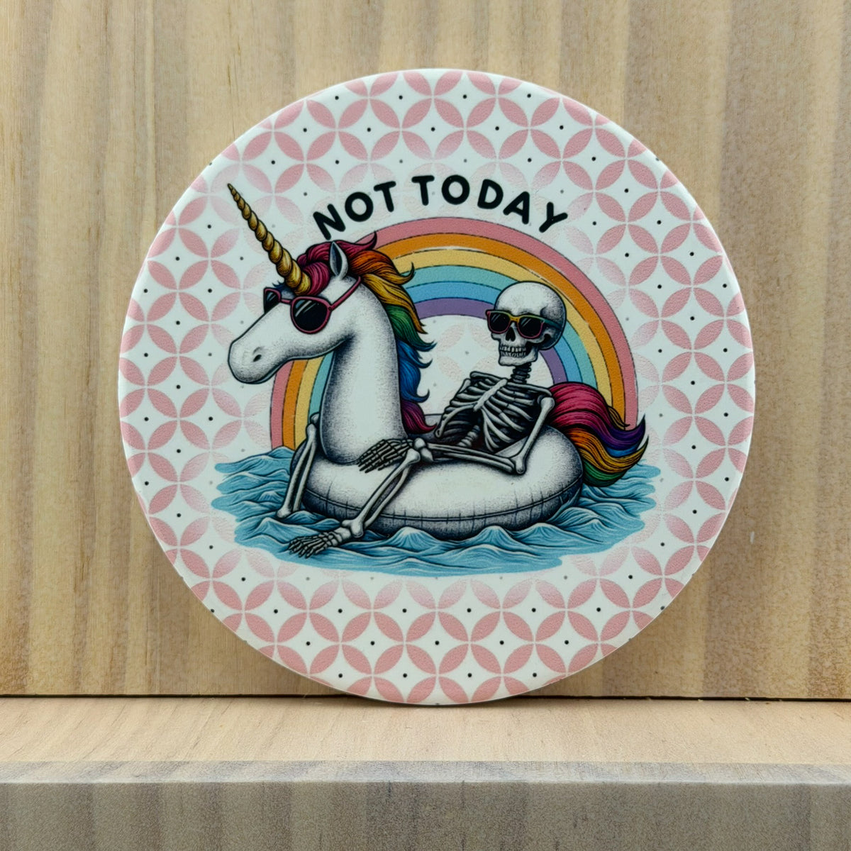 Snarky Introvert Ceramic Coaster - Not Today