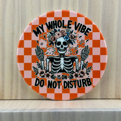 Snarky Introvert Ceramic Coaster - Do Not Disturb