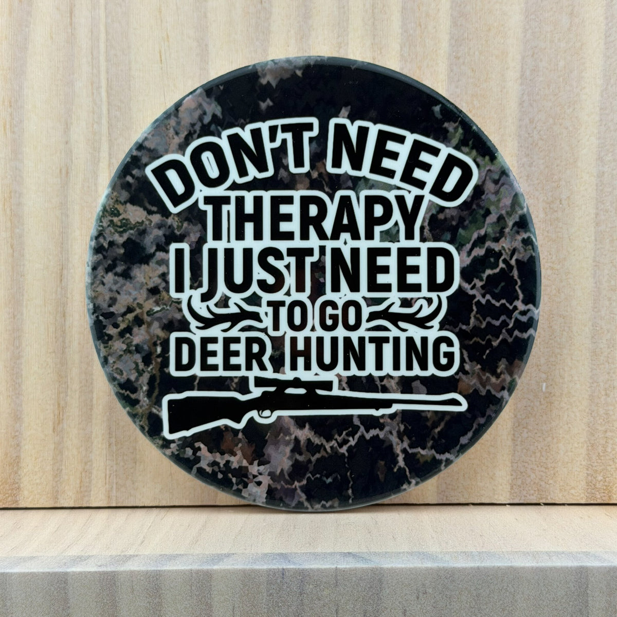 Hunting & Outdoors Ceramic Coaster - Deer Hunting Therapy