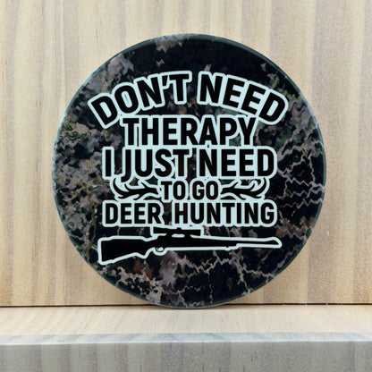 Hunting & Outdoors Ceramic Coaster - Deer Hunting Therapy