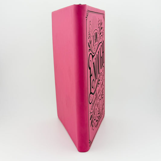 I Am Enough journal, angled view of engraved cover