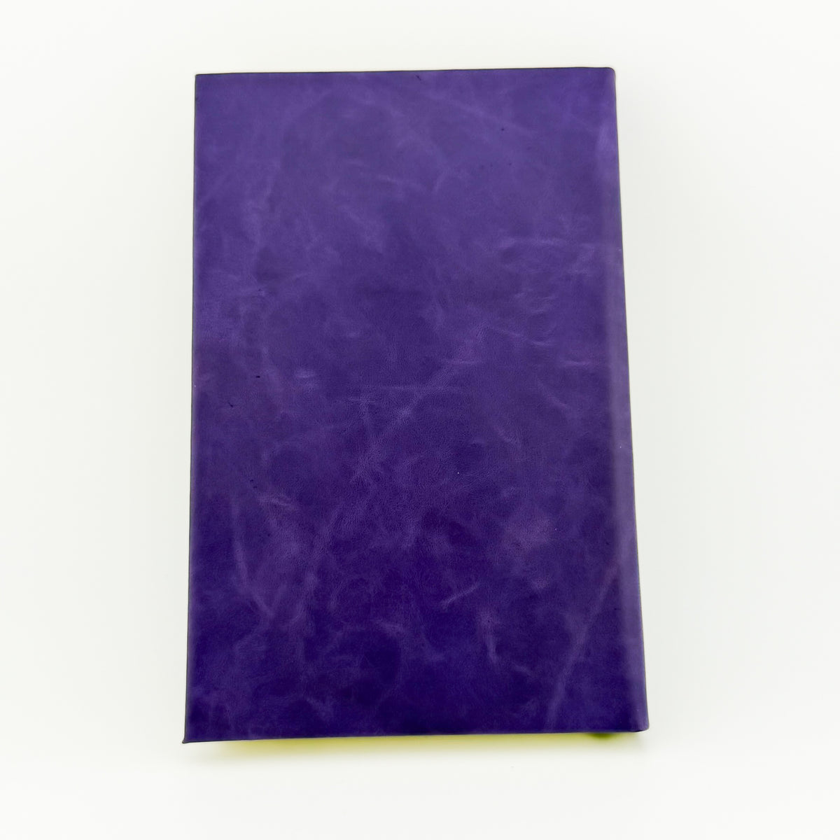 Back cover of purple engraved journal
