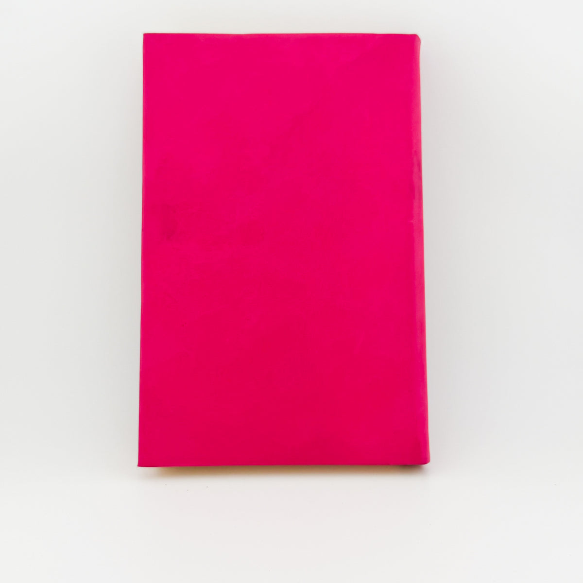 Back cover of pink engraved journal