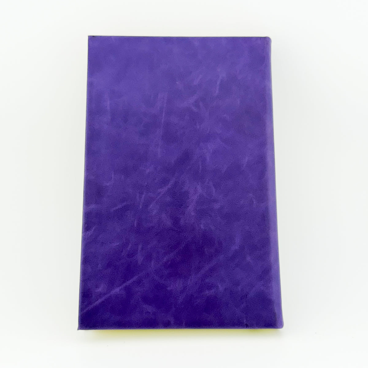 Back cover of purple engraved journal