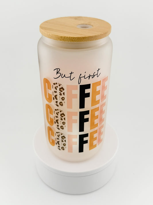 Custom frosted glass can example