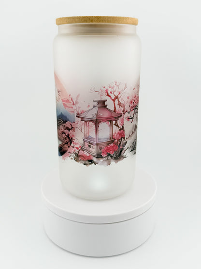 Sakura Vibes Glass Can