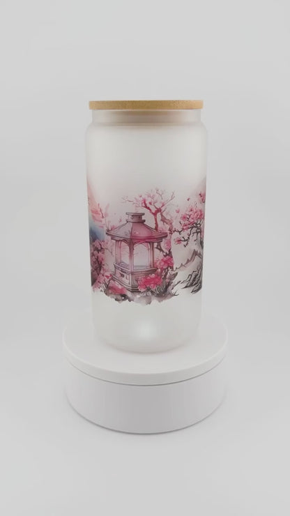 Sakura Vibes Glass Can